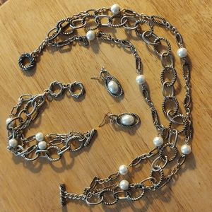 Premier Designs "Bellissimo" necklace & bracelet with "Beautiful" earrings